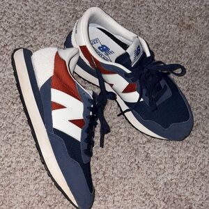 New Balance Men's Navy and Rust Sneakers